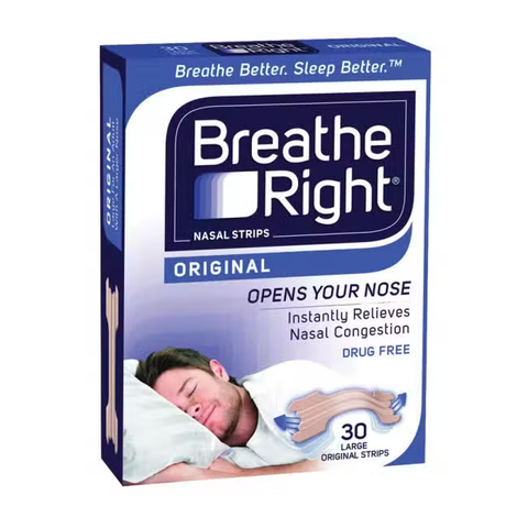 Breathe Right Nasal Strips Original 30 Large Original Strips