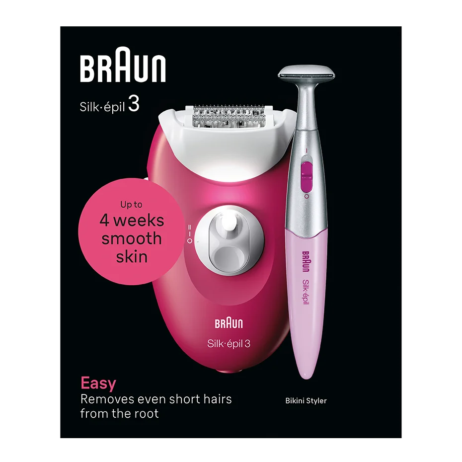 Braun Silk-Epil 3 Corded Epilator with Bikini Trimmer