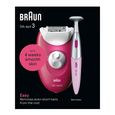 Braun Silk-Epil 3 Corded Epilator with Bikini Trimmer
