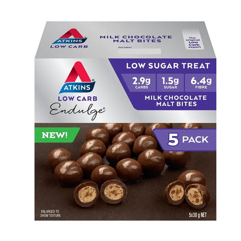 Atkins Endulge Milk Chocolate Malt Bites 30g x 5 Pack
