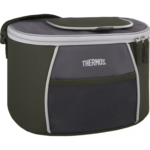 Thermos E5 6 Can Cooler with LDPE Liner - Grey/Green