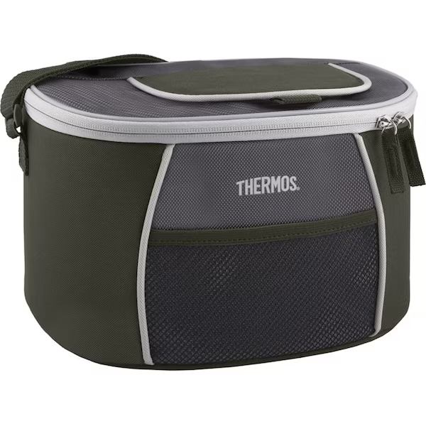 Thermos E5 12 Can Cooler with LDPE Liner - Grey/Green