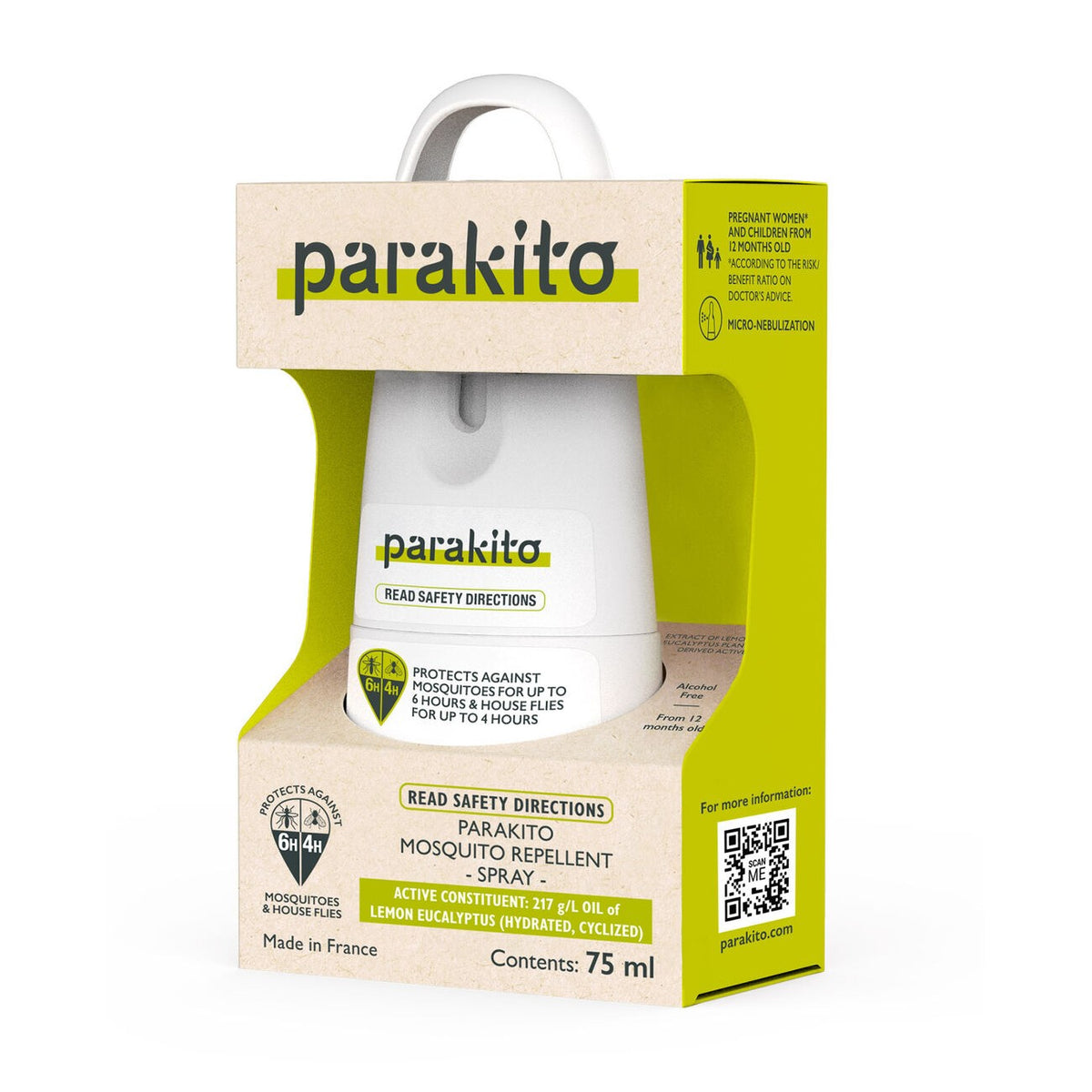 Parakito Natural Mosquito & Fly Repellent Spray 75mL