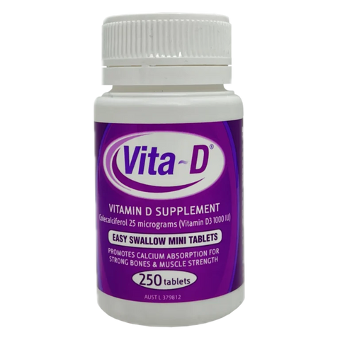 Vita-D Vitamin D3 1000IU Supplement 250 Tablets