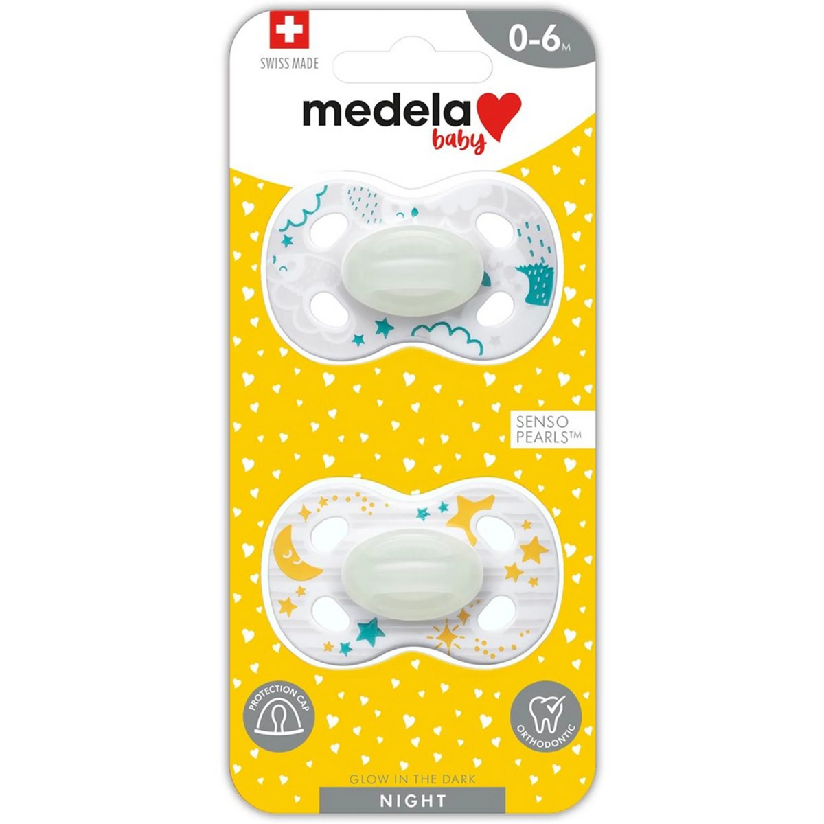 Medela Night & Night Soother Unisex 0-6 Months 2 Pack