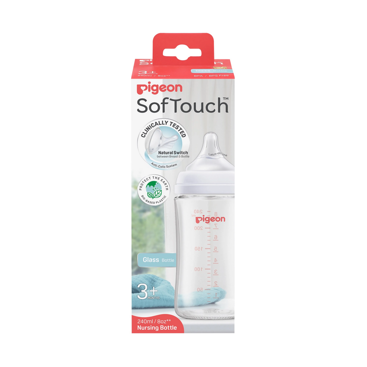 Pigeon SofTouch III Bottle Glass 240mL