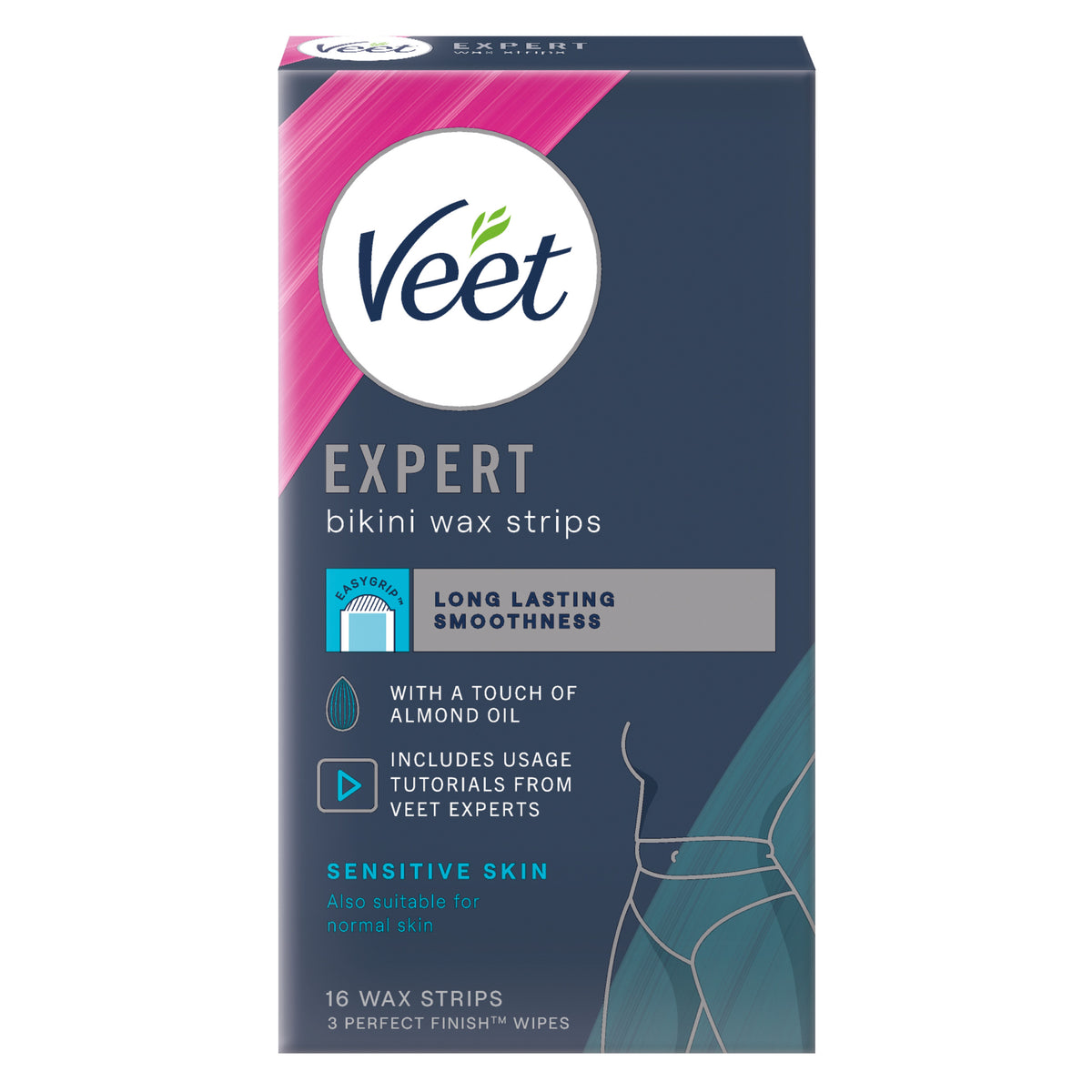 Veet Expert Bikini Wax Strips For Sensitive Skin 16 Pack