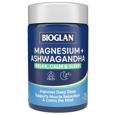 Bioglan Magnesium + Ashwaganha 60 Tablets