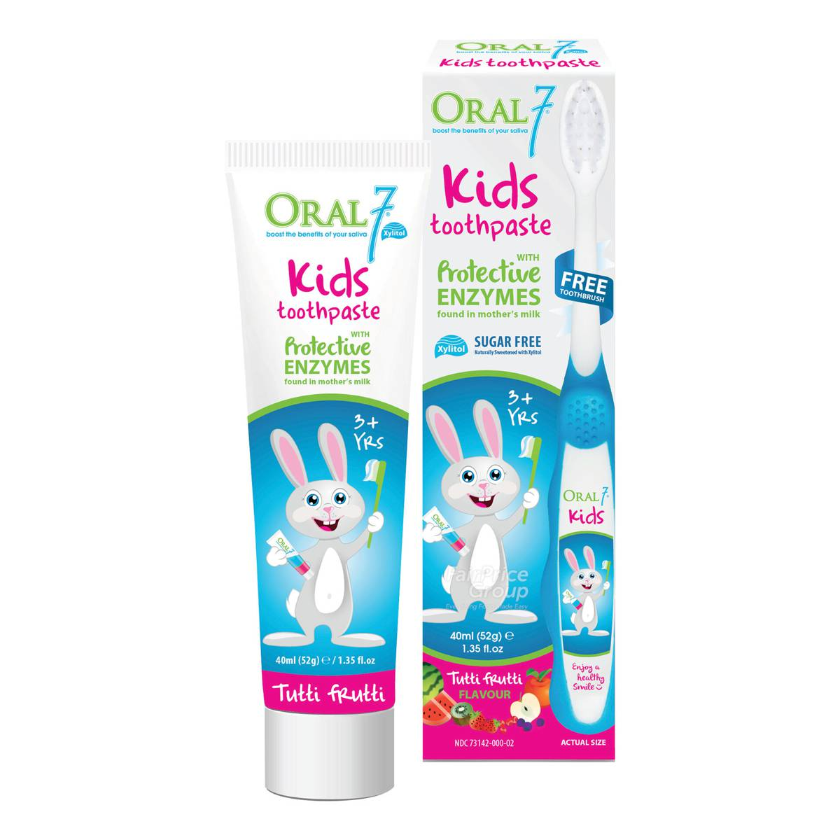 Oral 7 Kids Toothpaste Tutti Frutti Flavour 40mL