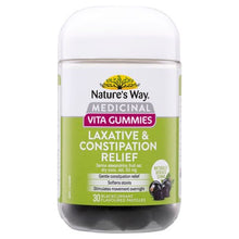 Load image into Gallery viewer, Nature&#39;s Way Medicinal Vita Gummies Laxative &amp; Constipation Relief Blackcurrant 30 Pack