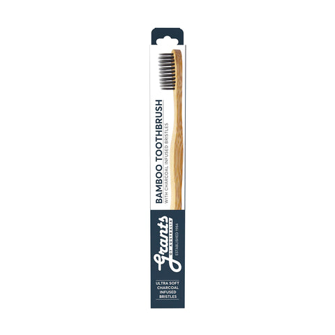 Grants Of Australia Adult Bamboo Toothbrush - Charcoal