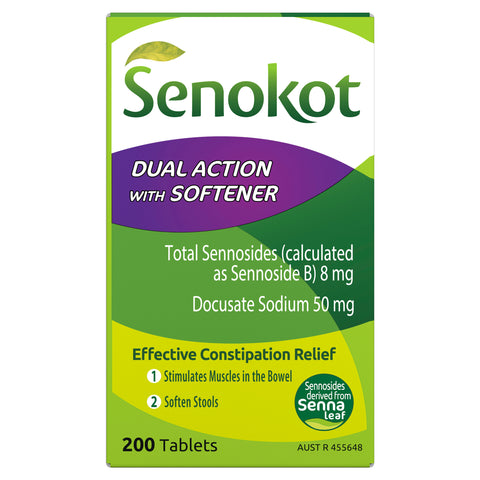 Senokot Dual Action 200 Tablets