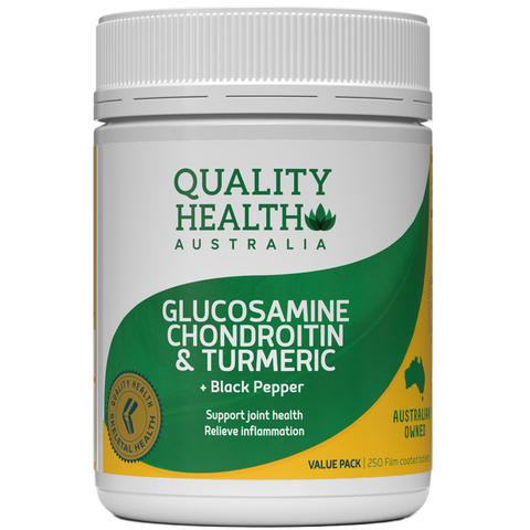Quality Health Glucosamine Chondroitin & Turmeric 250 Tablets