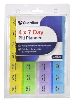 Guardian Pill Planner 4 x 7 Day Planner