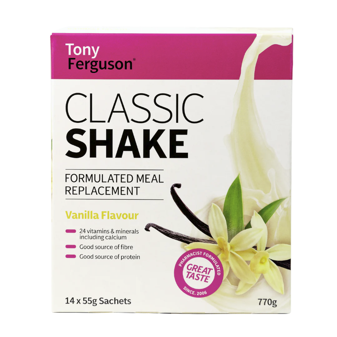 Tony Ferguson Classic Shake Vanilla Flavour 55g x 14 Sachets