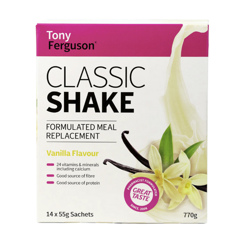 Tony Ferguson Classic Shake Vanilla Flavour 55g x 14 Sachets