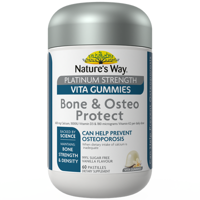 Nature's Way Platinum Strength Vita Gummies Bone & Osteo Protect 60 Pastilles