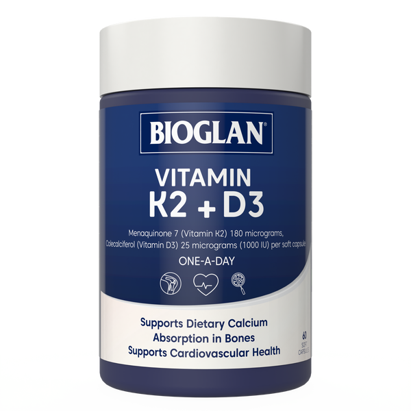 Bioglan Vitamin K2 + D3 Gummies 60 Soft Capsules