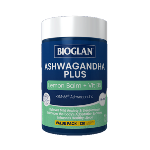 Bioglan Ashwagandha Plus 120 Tablets