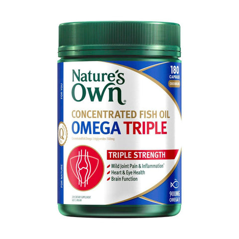 Nature's Own Concentrated Fish Oil Capsules Omega Triple 180 Capsules