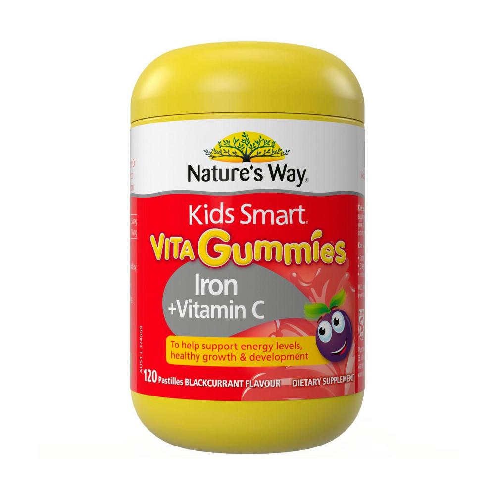 Nature's Way Kids Smart Vita Gummies Iron + Vitamin C 120 Pastilles