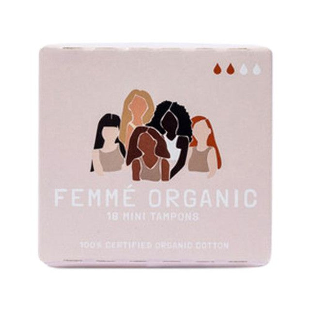 Femme Organic Tampons Mini 18 Pack