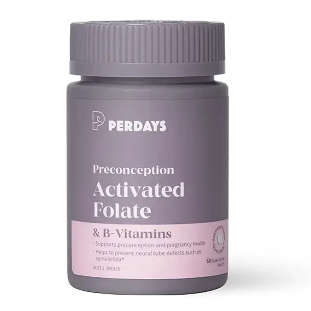 PerDays Preconception Activated Folate & B-Vitamins 60 Tablets