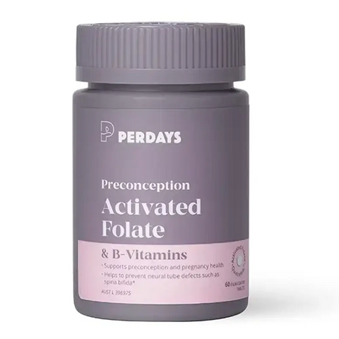 PerDays Preconception Activated Folate & B-Vitamins 60 Tablets
