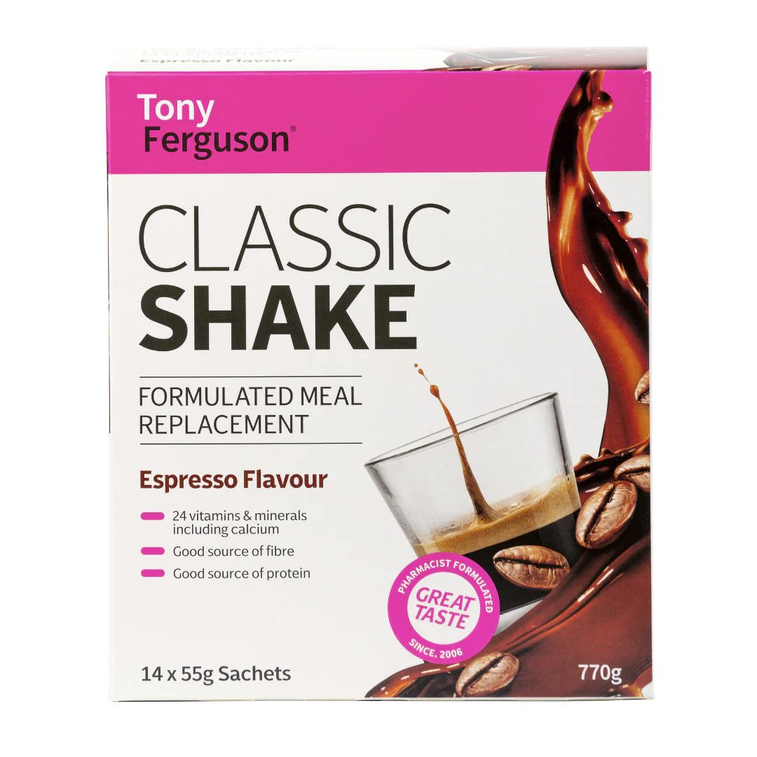 Tony Ferguson Classic Shake Espresso Flavour 55g x 14 Sachets