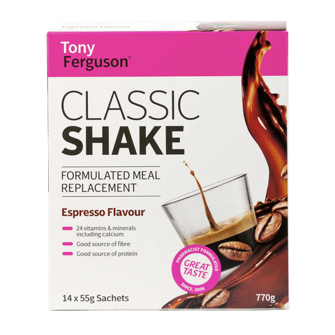 Tony Ferguson Classic Shake Espresso Flavour 55g x 14 Sachets