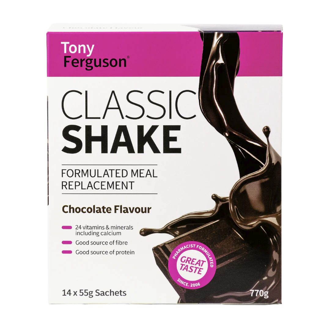 Tony Ferguson Classic Shake Chocolate Flavour 55g x 14 Sachets