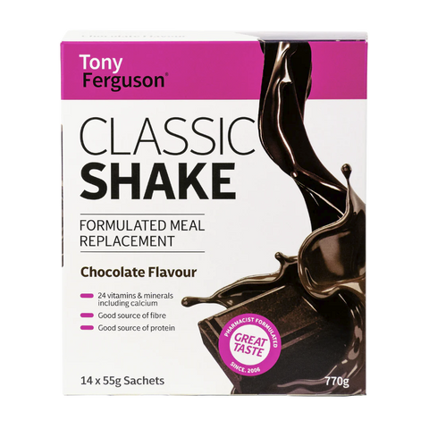 Tony Ferguson Classic Shake Chocolate Flavour 55g x 14 Sachets