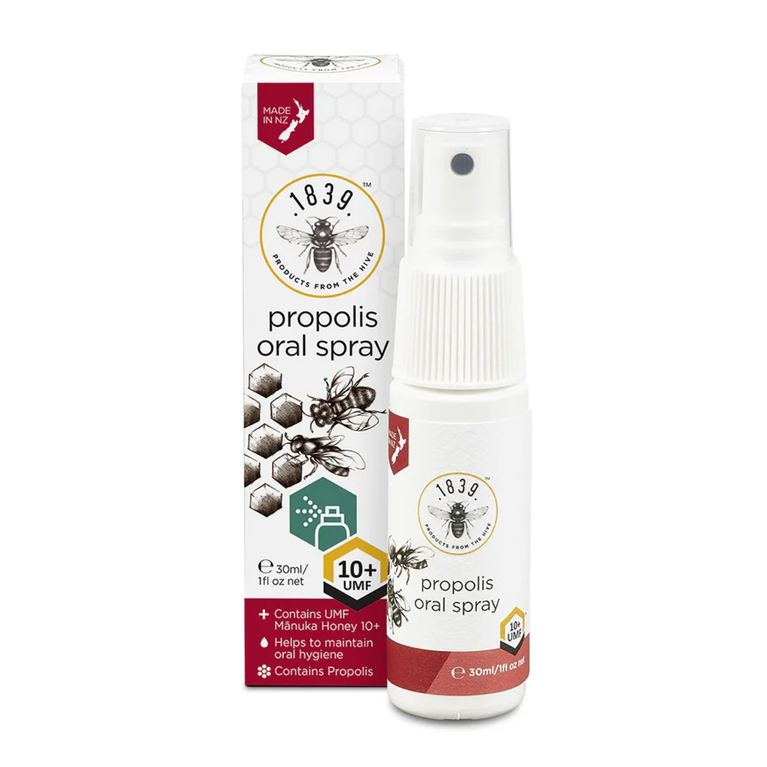 1839 UMF 10+ / MGO 260+ Manuka Honey Propolis Spray 30mL