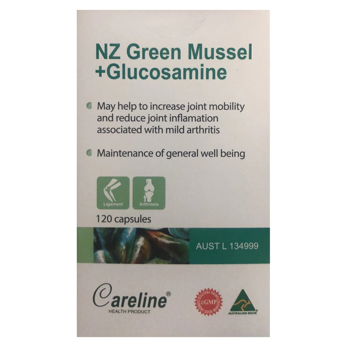 Careline Blue Summit NZ Green Mussel & Glucosamine 120 Capsules