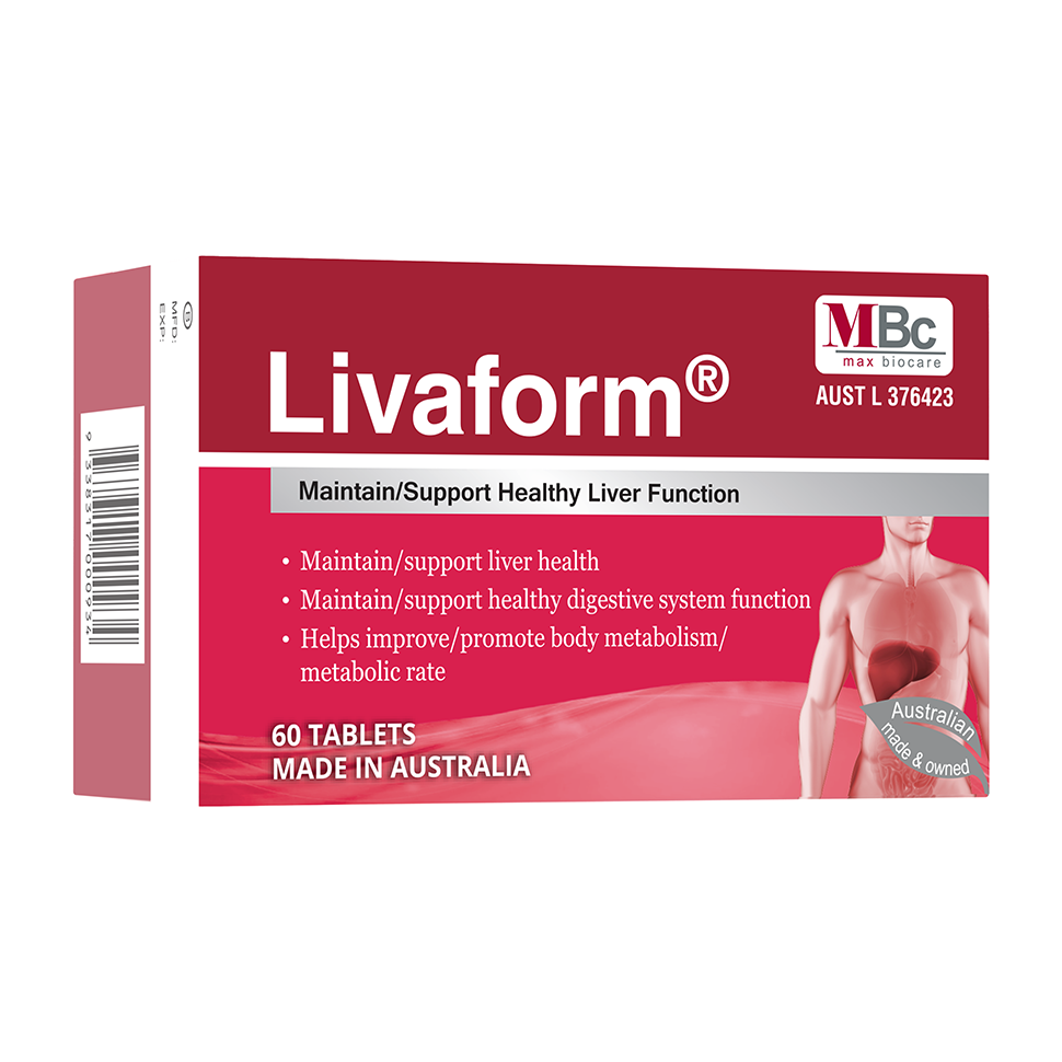 MAX BIOCARE LivaForm 60 Film Coated Tablets