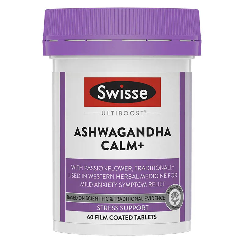 SWISSE Ultiboost Ashwagandha Calm+ 60 Tablets (Expiry 10/2024)