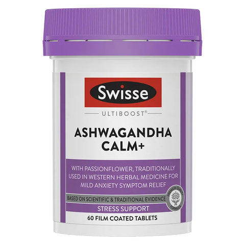 SWISSE Ultiboost Ashwagandha Calm+ 60 Tablets (Expiry 10/2024)