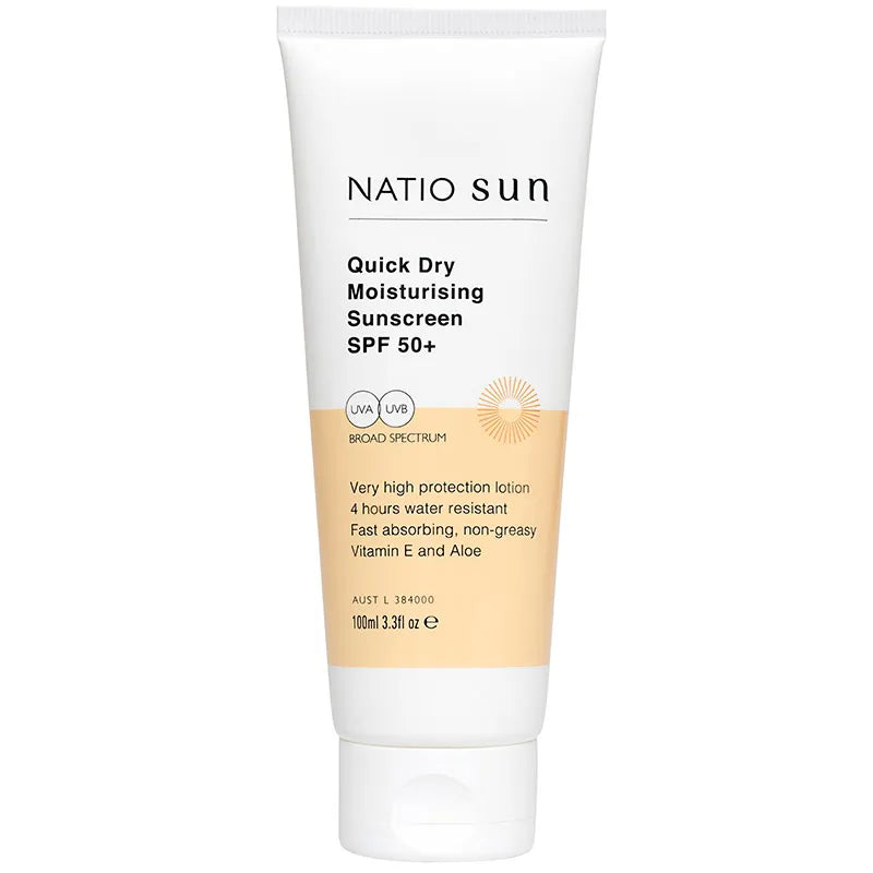 Natio Sun Quick Dry Moisturising Sunscreen SPF 50+ 100mL