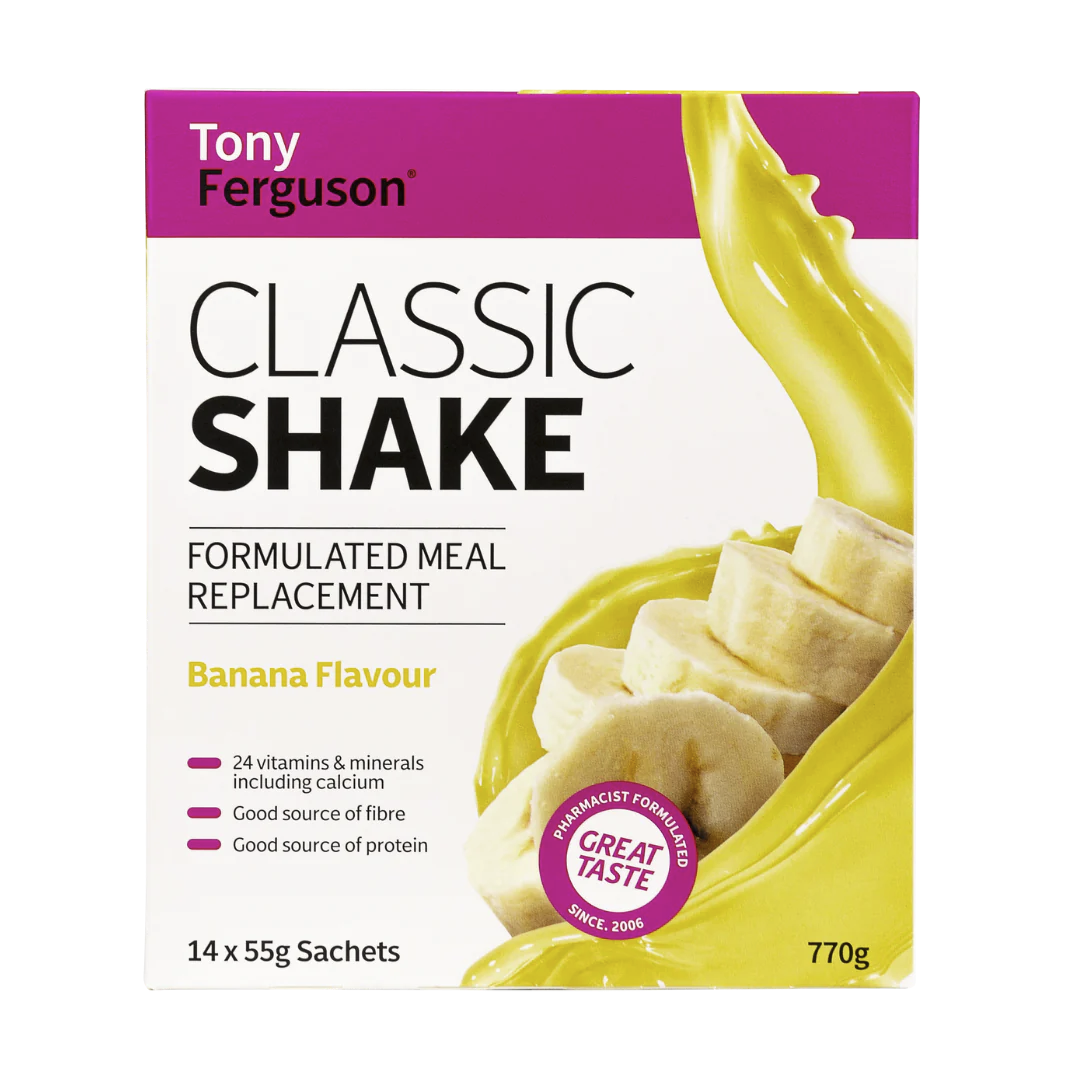Tony Ferguson Classic Shake Banana Flavour 55g x 14 Sachets