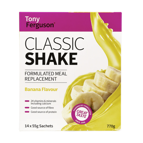 Tony Ferguson Classic Shake Banana Flavour 55g x 14 Sachets
