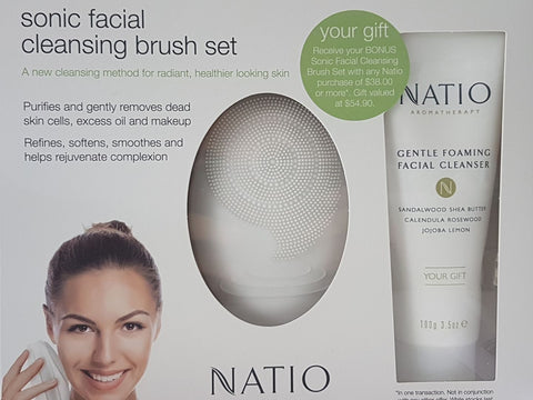 🎁 Natio Sonic Facial Cleansing Brush Set (100% off)