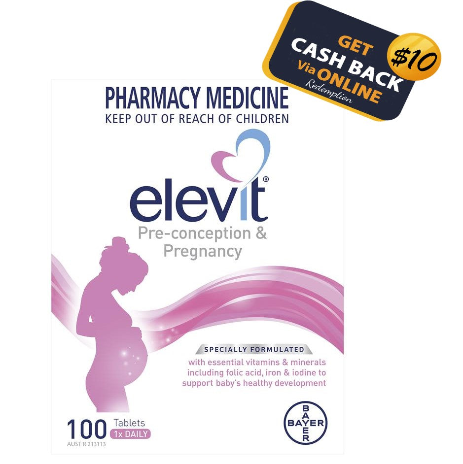 Elevit Pregnancy Multivitamin Tablets 100 Pack (100 Days) (Limit of ONE per Order)