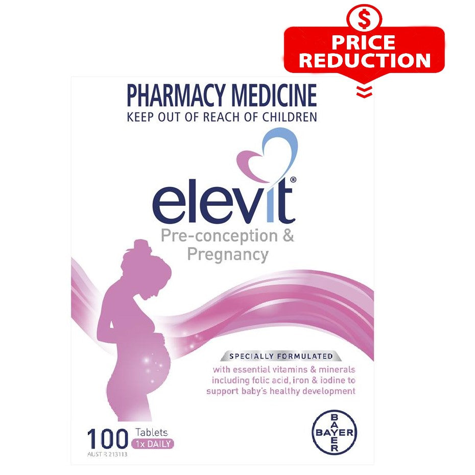 Elevit Pregnancy Multivitamin Tablets 100 Pack (100 Days) (Limit of ONE per Order)