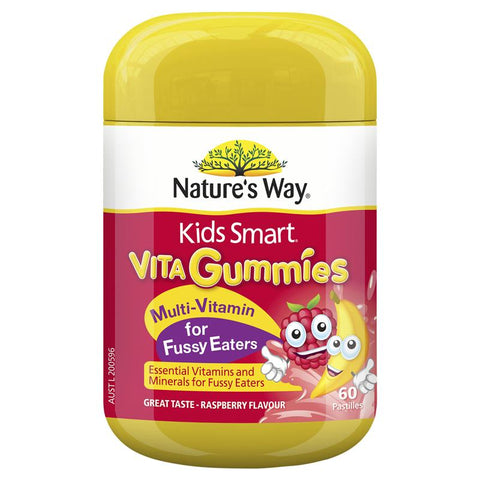 Nature's Way Kids Smart Vita Gummies Multi Vitamin for Fussy Eaters 60 Pastilles (Expiry 10/2024)