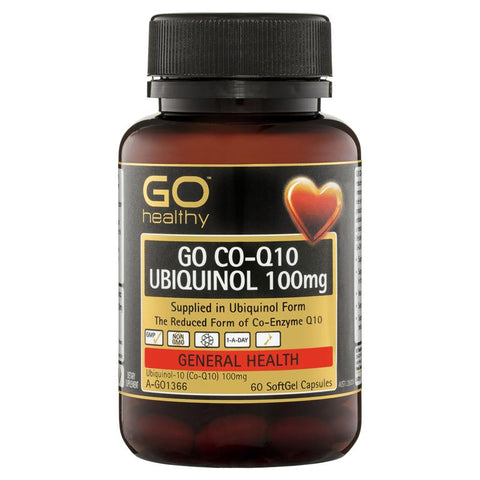 GO Healthy CoQ10 Ubiquinol 100mg 60 Capsules (expiry 2/25)