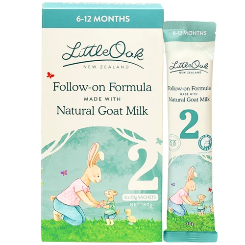 LittleOak Natural Goat Milk Follow On Formula 6 - 12 Months 6 x 30g Sachets