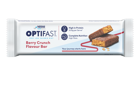 OPTIFAST VLCD Bar Berry Crunch - 6 Pack 65g Bars 390g