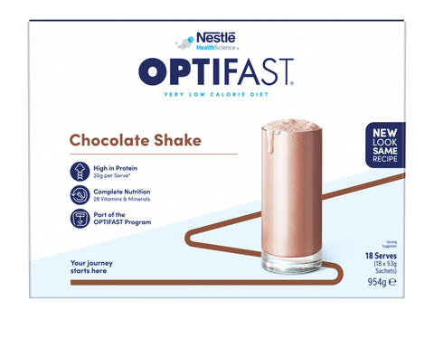 OPTIFAST VLCD Shake Chocolate - 18 Pack 53g Sachets