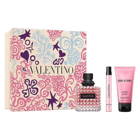 Valentino Born In Roma Donna Eau de Parfum 100mL 3 Piece Gift Set