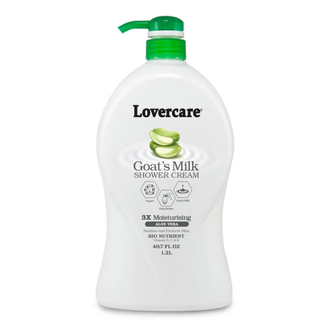 LoverCare Goats Milk Shower Cream Aloe Vera 1.2 Litres